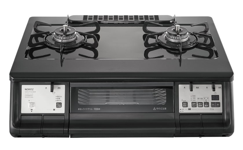テーブルコンロ ノーリツ NLW2294ACDBA-L（左強火力） 光沢ホーロー