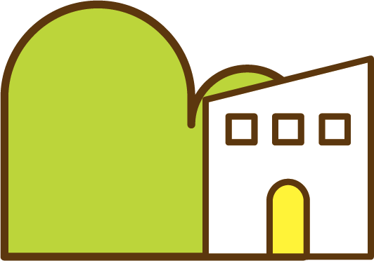 丘と住宅