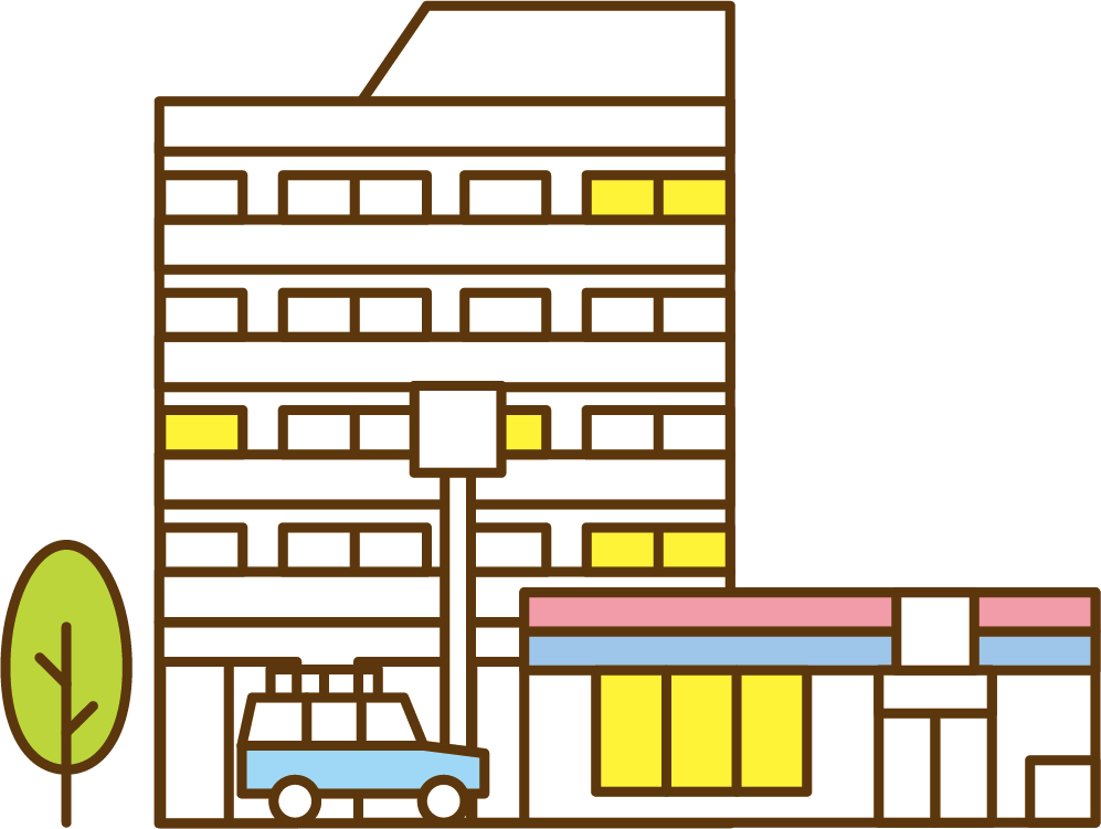マンションと店舗